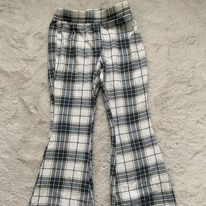 Flared Lined M Plaid Pants